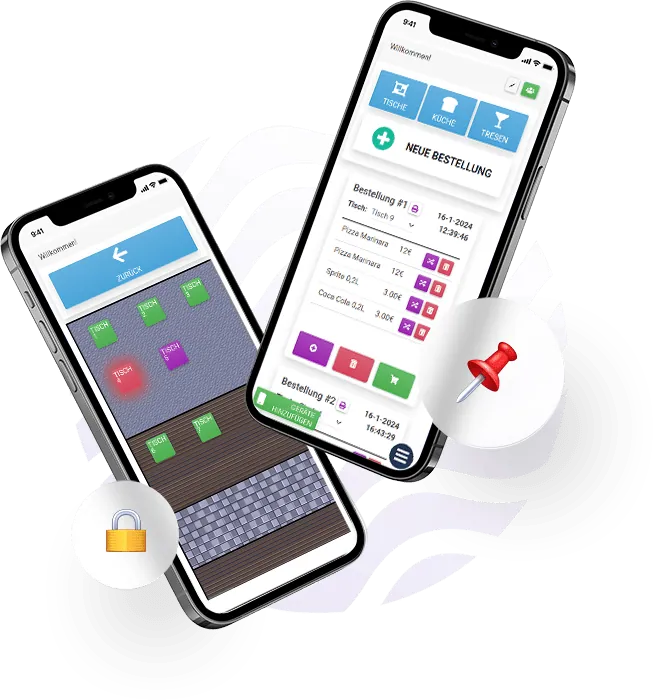 Mobile degaso Kassensystem Apps auf Smartphones